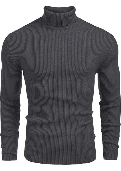 Erkek Boğazlı Slim Fit Triko Kazak – Basic Esnek Kışlık Model fiyatları