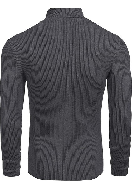 Erkek Boğazlı Slim Fit Triko Kazak – Basic Esnek Kışlık Model modelleri