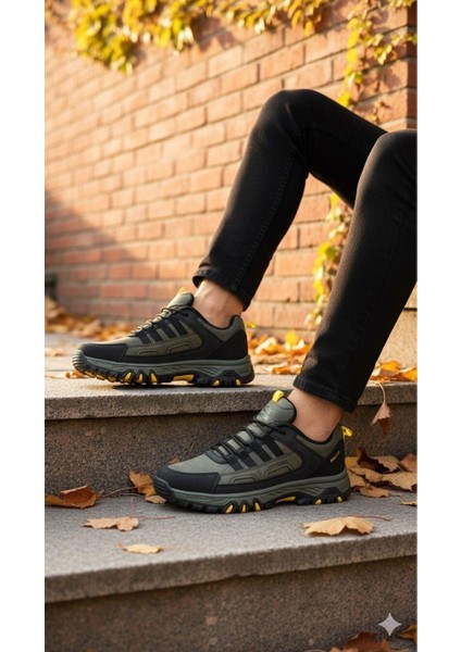 Erkek Su Geçirmez Ortopedik Outdoor Ayakkabı - Haki fırsatları