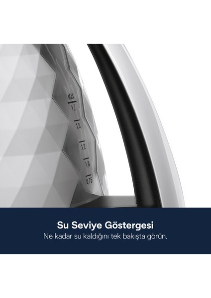 Brillante 1,7 Lt Su Isıtıcı - Paslanmaz Çelik Gövde, Otomatik Kapanma Özelliği, Hızlı Isıtma, 360° Dönebilir Taban, Beyaz Renk fırsatları