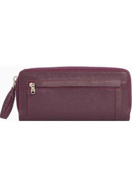 Hakiki Deri Kadın Cüzdan - 65133 - Mürdüm indirimleri
