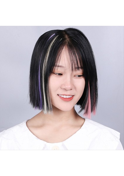 10PCS Gökkuşağı Kız Vurguladı Saç Uzatma Saç Tokası Uzun Düz Saç Klip Saçları Için Süslenebilir Saç Lila (Yurt Dışından) fırsatları