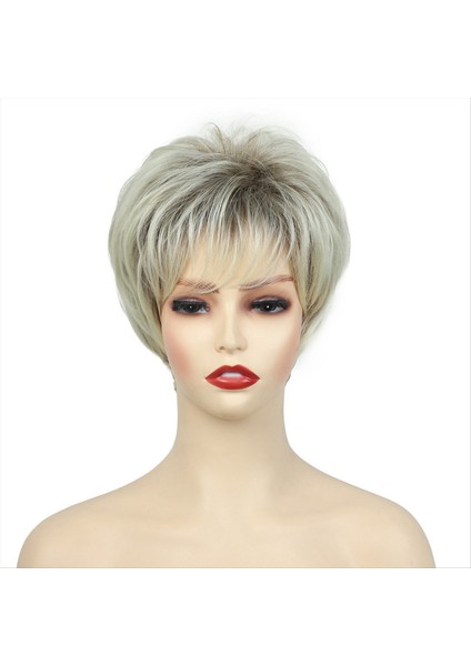 Kısa Açık Altın Peruklar Kısa Saç Moda Peruk Sentetik Kimyasal Elyaf Sıcaklık Ipek Peruk Tam Kafa Kapağı (Yurt Dışından) fiyatları