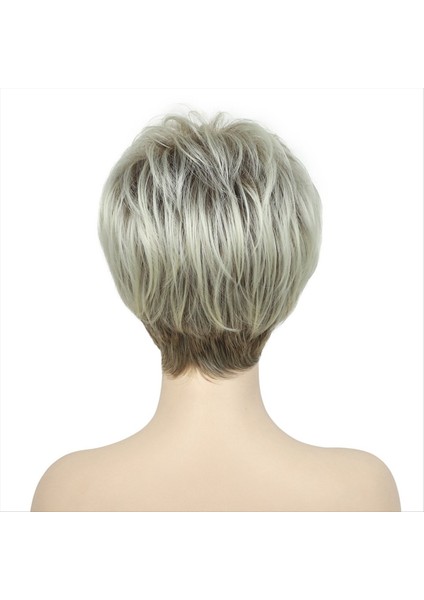 Kısa Açık Altın Peruklar Kısa Saç Moda Peruk Sentetik Kimyasal Elyaf Sıcaklık Ipek Peruk Tam Kafa Kapağı (Yurt Dışından) fırsatları