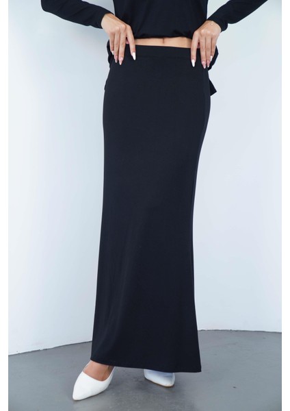 Viskon Tunik & Etek Takım-Siyah indirimleri