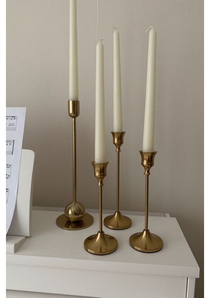 Şamdan Mum 4’lü Set