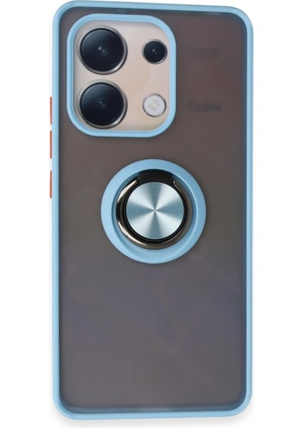 Redmi Note 13 4g Kılıf Montreal Yüzüklü Silikon Kapak - Buz MAVI-(5796)