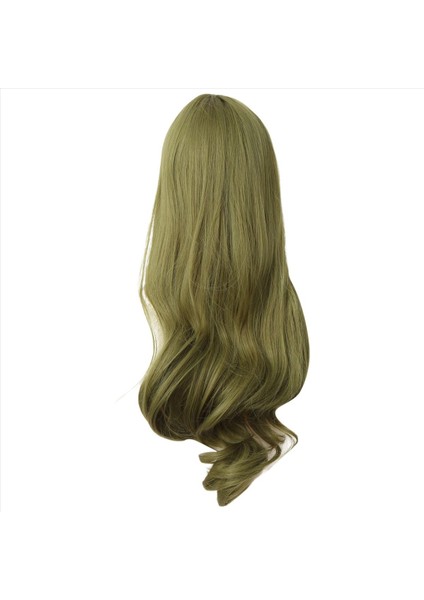 Nane Yeşil Patlamalar Büyük Dalgalı Uzun Kıvırcık Saç Gerçekçi Uzun Peruk Cosplay Masquerade Noel Cadılar Bayramı (Yurt Dışından)