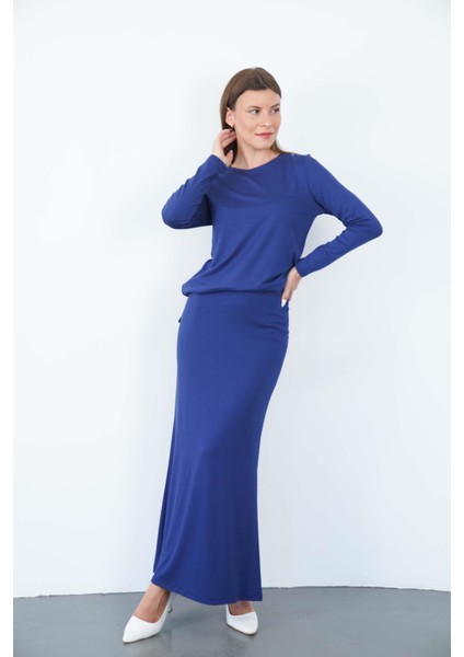 Viskon Tunik & Etek Takım-Lacivert fiyatları