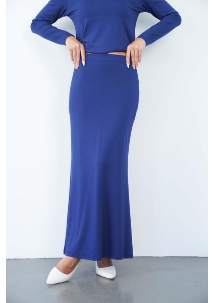 Viskon Tunik & Etek Takım-Lacivert modelleri