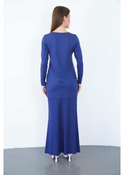 Viskon Tunik & Etek Takım-Lacivert fırsatları