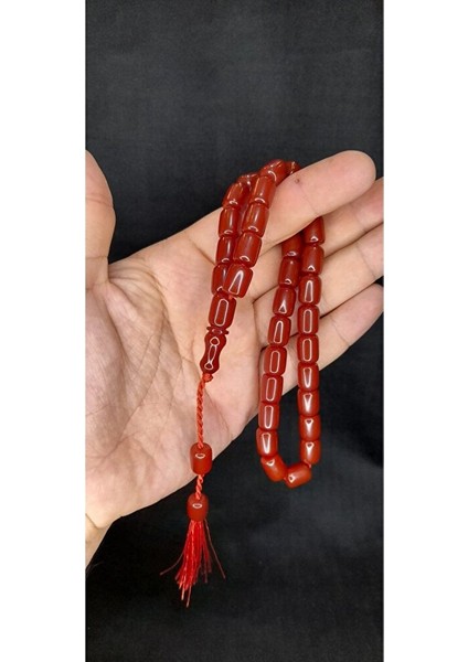 Çubuk Kehribar Tesbih Kahverengi Renk Kapsül Kesim T-444 fırsatları