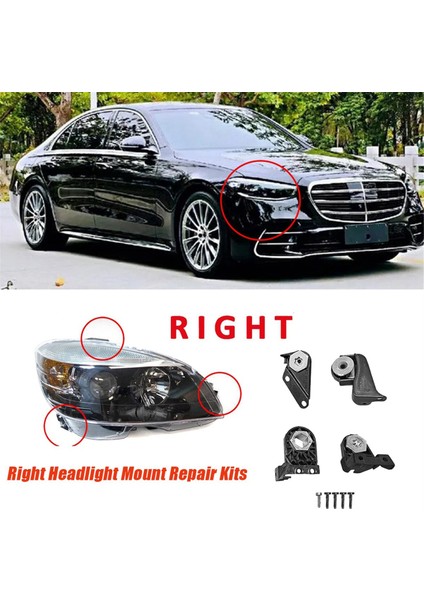 Mercedes-Benz S Sınıfı W223 21-24 Far Montajı Rs Braketi A2238208404 Sağ (Yurt Dışından) indirimleri