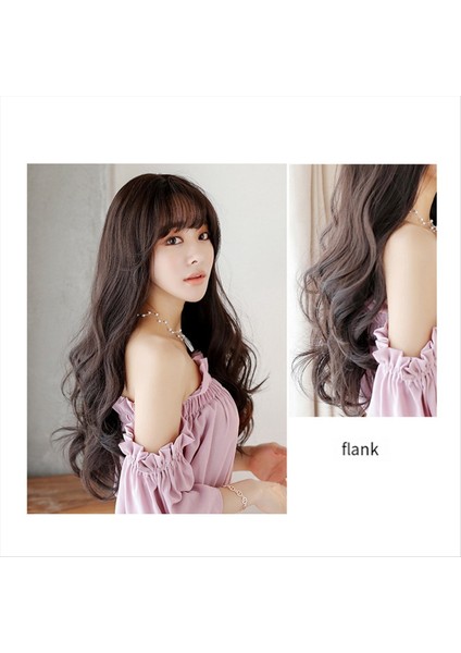 Wıg Bob Bobo Wıg Kadınlar Için Patlama Doğal Görünümlü Uzun Bob Peruk Günlük Kore Için Uzun Kıvırcık Peruk Kahverengi Siyah (Yurt Dışından) modelleri