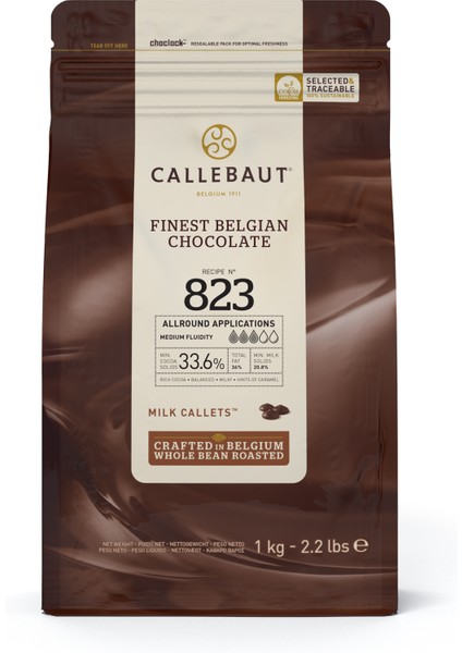 823 Sütlü Küvertür Drop Çikolata 1 kg