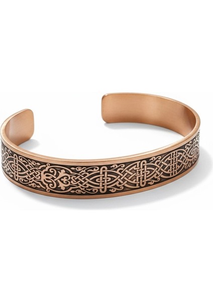 Lazer Motifli, Koruma Dualı Bakır Bileklik, U6162 fırsatları