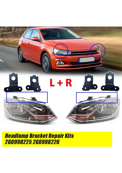 1paır Farlıght Backet Onarım Kiti 2G0998225 2G0998226 Vw Polo Için 16-24 Kafa Işık Lambası Sabit Tutucu Vida Montajı L+R (Yurt Dışından) fırsatları