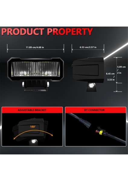 5 Inç LED Pods Işık Farlar LED Sürüş Spot Işık Sis Işığı Off-Road Atv Utv Kamyon Teknesi 80W 8000LM Iş Işığı (Yurt Dışından) modelleri
