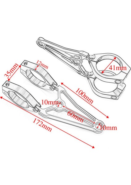 39MM-41MM Ayarlanabilir Far Montaj Kelepçesi Siyah+Gümüş Için Motosiklet Evrensel Far Braket Montaj Kelepçesi (Yurt Dışından) fiyatları