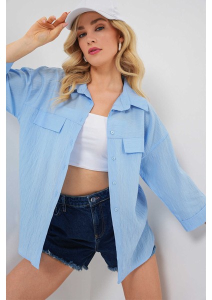 Kadın Gömlek 20317 Mavi fiyatları