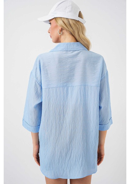 Kadın Gömlek 20317 Mavi fırsatları