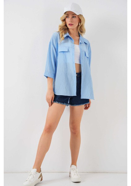 Kadın Gömlek 20317 Mavi indirimleri