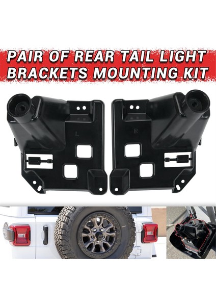 Jeep Wrangler Için Kuyruk Işık Braketleri Jl 2018-2024 Arka Arka Lamba Montaj Kitleri Kuyruk Lambası Tutucu 1 Çift (Yurt Dışından) fiyatları
