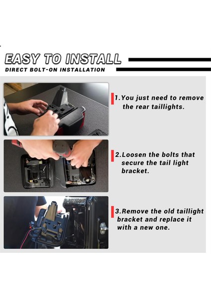 Jeep Wrangler Için Kuyruk Işık Braketleri Jl 2018-2024 Arka Arka Lamba Montaj Kitleri Kuyruk Lambası Tutucu 1 Çift (Yurt Dışından) indirimleri