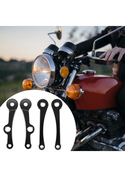 Motosiklet Far Braketleri Modelleri 39MM / 41MM (Universal) Çatal Tüp Çapı Honda / Kawasaki / Suzuki / Yamaha / Bsa Siyahı Için Evrensel Uyum (Yurt Dışından) modelleri