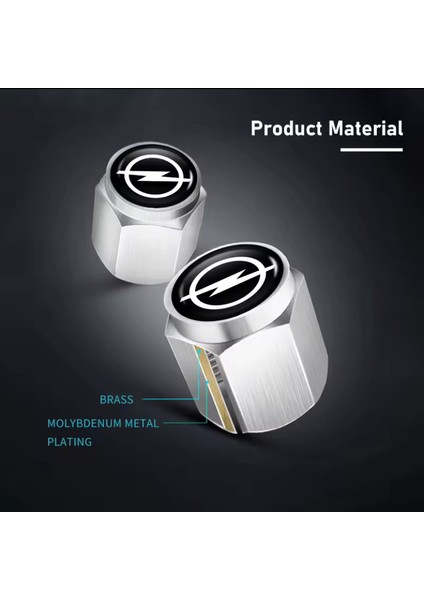 Logolu Metal Gümüş Siyah Renk 4 Adet Sibop Kapak modelleri