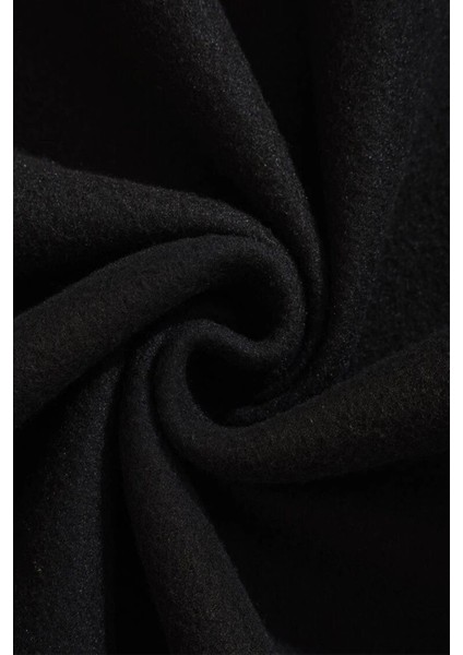 Ra Goz Yuvarlak Tasarım Baskılı Oversize Siyah Kapüşonlu Sweatshirt indirimleri