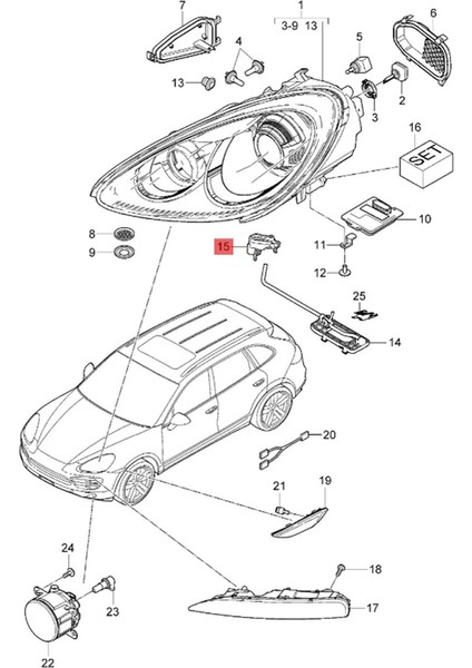2pcs Ön Far Braketi 95863119400 Için Porsche 92A Cayenne 11-18 95863119402 95863119401 Kafa Işık Montajı Desteği (Yurt Dışından)