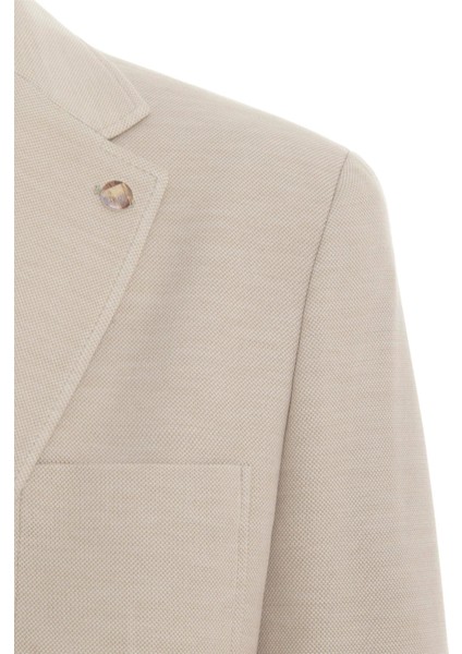 Regular Kalıp 6 Drop Desenli Erkek Ceket CT2004800277 Bej fiyatları