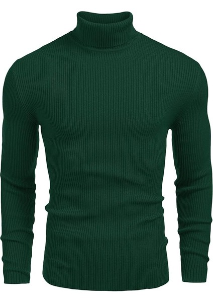 Erkek Boğazlı Slim Fit Triko Kazak – Basic Esnek Kışlık Model fiyatları