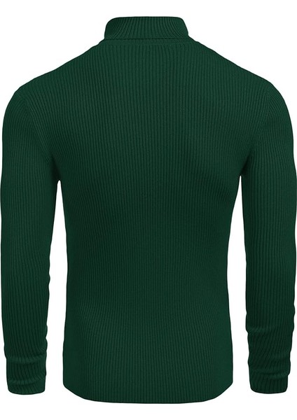 Erkek Boğazlı Slim Fit Triko Kazak – Basic Esnek Kışlık Model modelleri