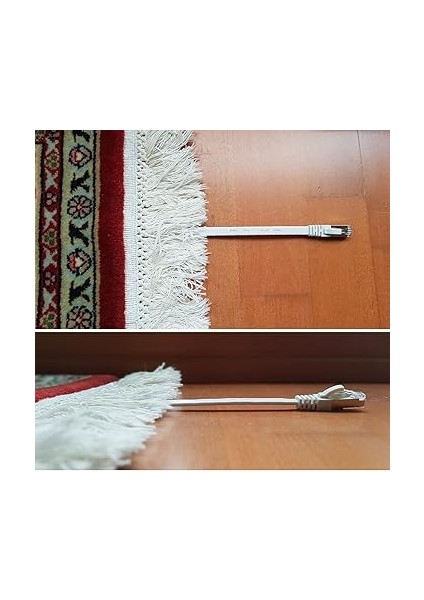 Cat7 Yassı Ftp Ethernet Network Lan Internet Kablosu, Siyah 15 Metre fırsatları