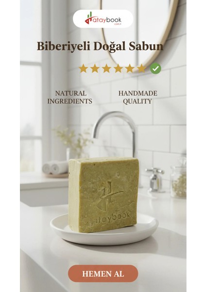 Doğal Biberiye Sabunu 1 Adet 110GR
