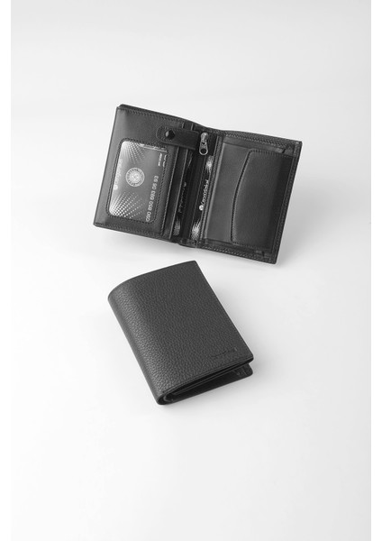 Hakiki Deri Erkek Cüzdan -13690 - Siyah modelleri