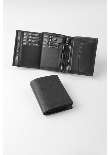 Hakiki Deri Erkek Cüzdan -13690 - Siyah fırsatları