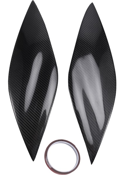 Araba Far Kaşları Göz Kapakları Karbon Fiber Çıkartmalar Fiat Bravo Için Far Kapağı Trim Kapak 2007+ (Yurt Dışından)