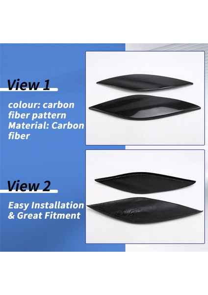 Araba Far Kaşları Göz Kapakları Karbon Fiber Çıkartmalar Fiat Bravo Için Far Kapağı Trim Kapak 2007+ (Yurt Dışından) fırsatları