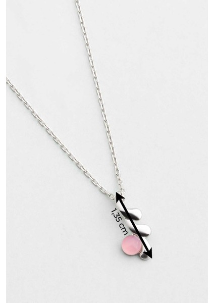 Kalsedon Serüveni 18 Ayar Beyaz Altın Kaplama 42 cm Gümüş Kolye modelleri