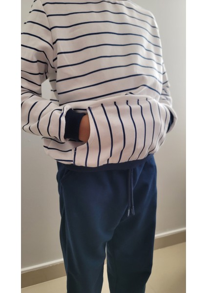 Çizgili Sweat Eşofman Takım