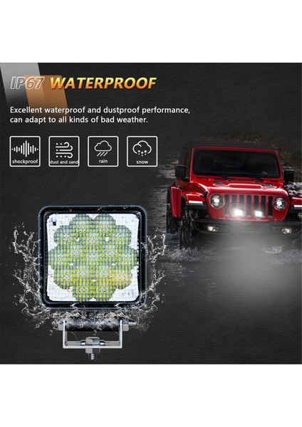 LED Işık Pods, 2pcs 4 Inç LED Diffüz Işın Pods Sürüş Işık Küpleri Hendek Işıkları Yol Işıkları Traktör Iş Işıkları (Yurt Dışından) fırsatları