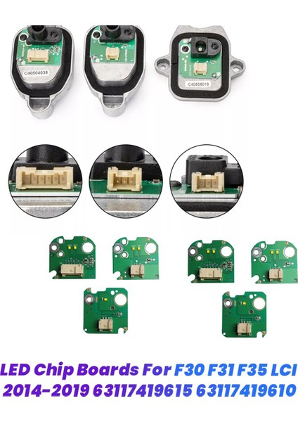 6pcs/set Araba Far LED Çip Bmw F30 F30 F31 F35 Lcı 2014-2019 63117419615 63117419610 (Yurt Dışından) fiyatları
