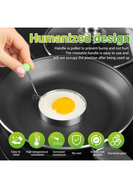 Kızarmış Yumurta Kalıpları, Çocuk Için Saplı Gözleme Kalıp Yapımcısı, Kalıp Izgara Tavası Için Sopa 5 Adet (Yurt Dışından) indirimleri