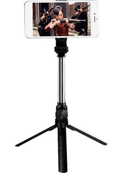 Bluetooth Sie Çubuğu Ayarlanabilir El Tripod Siyah (Yurt Dışından)