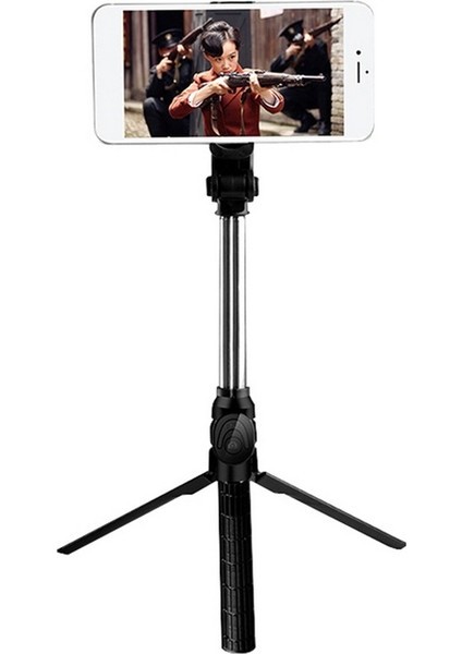Bluetooth Sie Çubuğu Ayarlanabilir El Tripod Siyah (Yurt Dışından) fiyatları