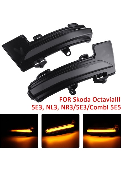 Dinamik LED Sinyal Işık Lambası Yan Ayna Işık Yanıp Skoda Octavia Mk3 A7 5e T -Roc Troc 2014 -2020 (Yurt Dışından) fiyatları
