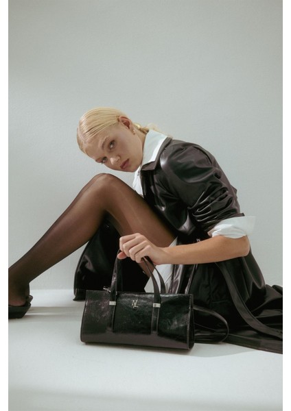 Aller Parça Deri Trençkot Siyah fiyatları